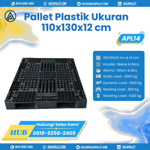 Pallet Plastik Bekas/Baru Ukuran 110x130x12 cm - APL14