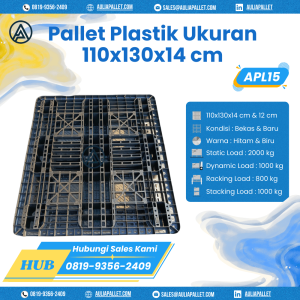 Pallet Plastik Bekas/Baru Ukuran 110x130x14 cm - APL15