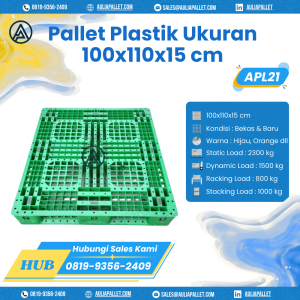 Pallet Plastik Bekas/Baru Ukuran 100x110x15 cm - APL21