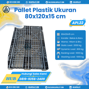 Pallet Plastik Bekas/Baru Ukuran 80x120x15 cm - APL22