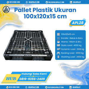 Pallet Plastik Bekas/Baru Ukuran 100x120x15 cm - APL28