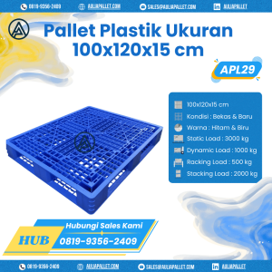 Pallet Plastik Bekas/Baru Ukuran 100x120x15 cm - APL29