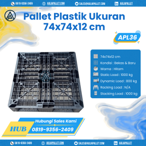 Pallet Plastik Bekas/Baru Ukuran 74x74x12 cm - APL36