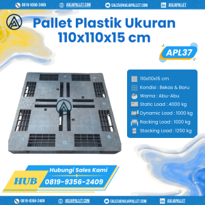 Pallet Plastik Bekas/Baru Ukuran 110x110x15 cm - APL37