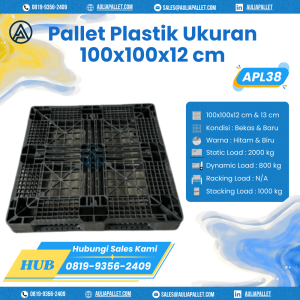 Pallet Plastik Bekas/Baru Ukuran 100x100x12 cm - APL38