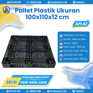 Pallet Plastik Bekas/Baru Ukuran 100x110x12 cm - APL42