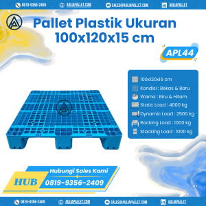 Pallet Plastik Bekas/Baru Ukuran 100x120x15 cm - APL44