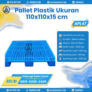 Pallet Plastik Bekas/Baru Ukuran 110x110x15 cm - APL47