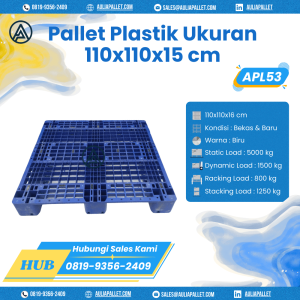 Pallet Plastik Bekas/Baru Ukuran 110x110x16 cm - APL53