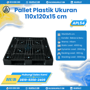 Pallet Plastik Bekas/Baru Ukuran 110x110x15 cm - APL54