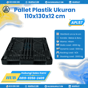 Pallet Plastik Bekas/Baru Ukuran 110x130x12 cm - APL57