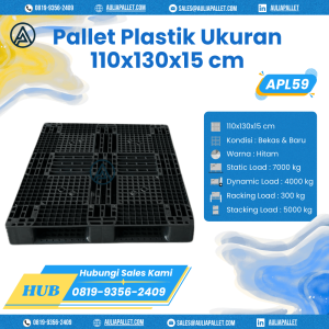 Pallet Plastik Bekas/Baru Ukuran 110x130x15 cm - APL59