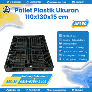 Pallet Plastik Bekas/Baru Ukuran 110x130x15 cm - APL60