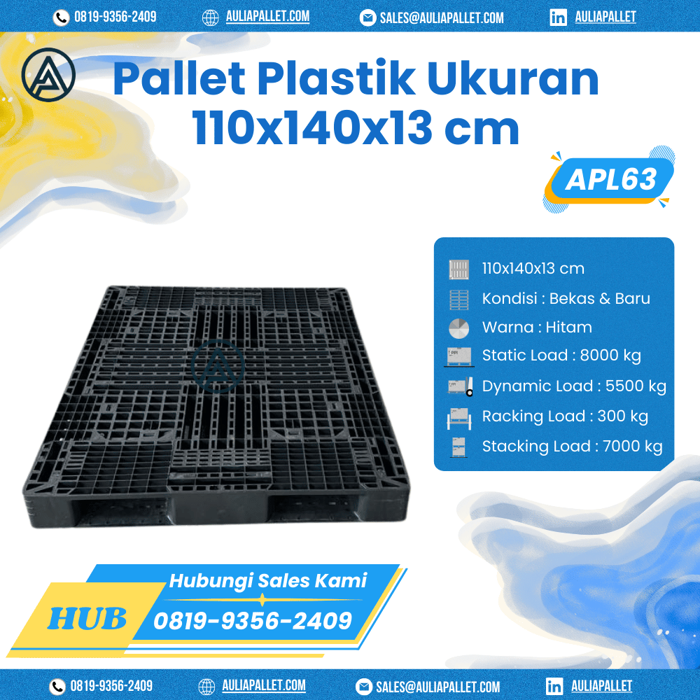 Pallet Plastik Bekas/Baru Ukuran 110x140x15 cm - APL63