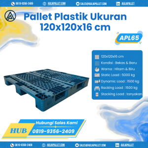 Pallet Plastik Bekas/Baru Ukuran 120x120x16 cm - APL65