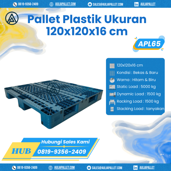 Pallet Plastik Bekas/Baru Ukuran 120x120x16 cm - APL65