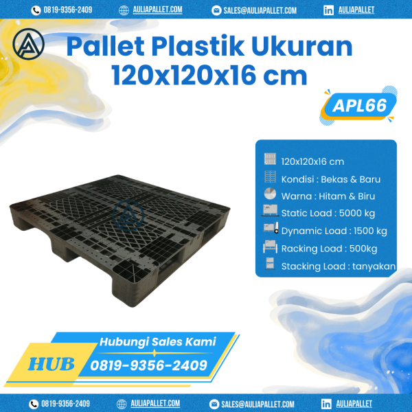 Pallet Plastik Bekas/Baru Ukuran 120x120x16 cm - APL66