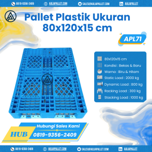 Pallet Plastik Bekas/Baru Ukuran 80x120x15 cm - APL71