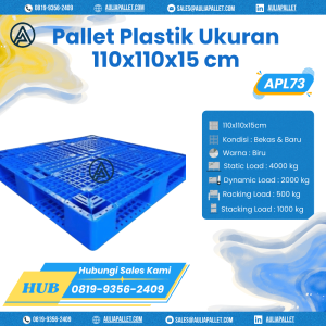 Pallet Plastik Bekas/Baru Ukuran 110x110x15 cm - APL73