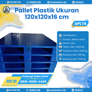 Pallet Plastik Bekas/Baru Ukuran 120x120x16 cm - APL74