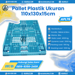 Pallet Plastik Bekas/Baru Ukuran 110x130x15 cm - APL76