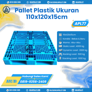 Pallet Plastik Bekas/Baru Ukuran 110x120x15 cm - APL77