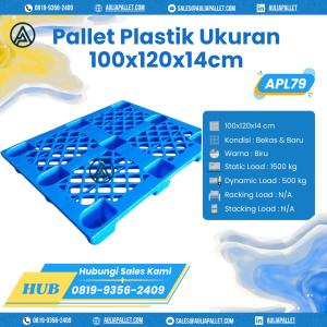 Pallet Plastik Bekas/Baru Ukuran 100x140x14 cm - APL79