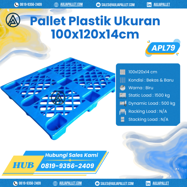 Pallet Plastik Bekas/Baru Ukuran 100x140x14 cm - APL79