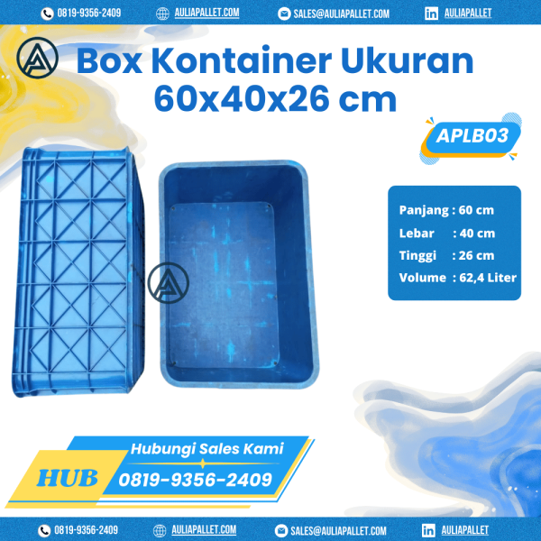Box Kontainer Bekas/Baru Ukuran 60x40x26 - APLB03