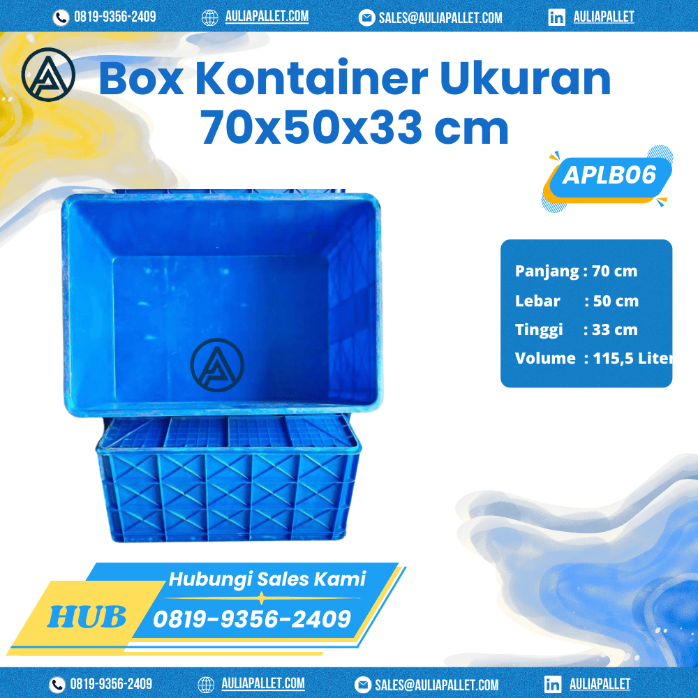 Box Kontainer Bekas/Baru Ukuran 70x50x33 - APLB06