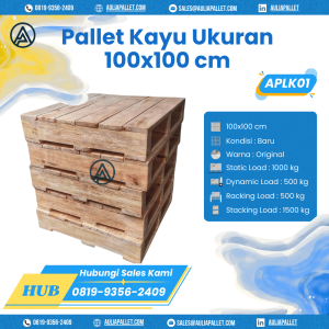 Pallet Kayu Bekas/Baru Ukuran 100x100 cm - APLK01