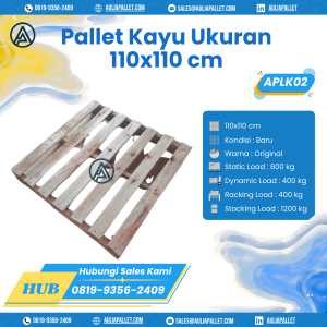 Pallet Kayu Bekas/Baru Ukuran 110x110 cm - APLK02