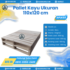 Pallet Kayu Bekas/Baru Ukuran 110x120 cm - APLK03
