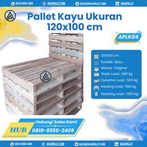 Pallet Kayu Bekas/Baru Ukuran 100x120 cm - APLK04