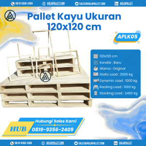 Pallet Kayu Bekas/Baru Ukuran 120x120 cm - APLK05