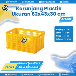 Keranjang Plastik Bekas/Baru Ukuran 62x43x30 - APLR02