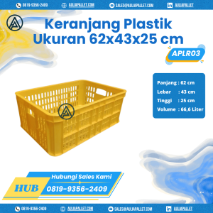 Keranjang Plastik Bekas/Baru Ukuran 62x43x25 - APLR03